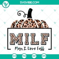 Fall, Seasons, SVG Files, Orange And Leopard Print Hello Fall SVG Images PNG 4