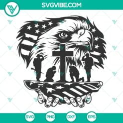 American, SVG Files, Veteran, Military Eagle Svg, US Eagle Soldier Kneeling Svg 22