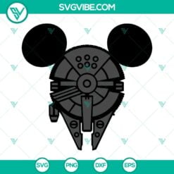 Disney, Movies, SVG Files, Millennium Falcon Mickey Ears SVG Image, Spaceship 2