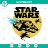 Millennium Falcon, The Mandalorian, The Galaxy SVG design for Star Wars fans, spaceship and Star Wars character in digital format.