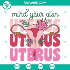 Trending, SVG Files, Middle Finger Uterus Svg, Uterus Finger Svg, Angry Uterus 3