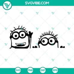 Disney, SVG Files, Minion SVG Download Black And White, Minions SVG Image PNG 3