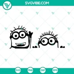 Disney, SVG Files, Minion SVG Download Black And White, Minions SVG Image PNG 2