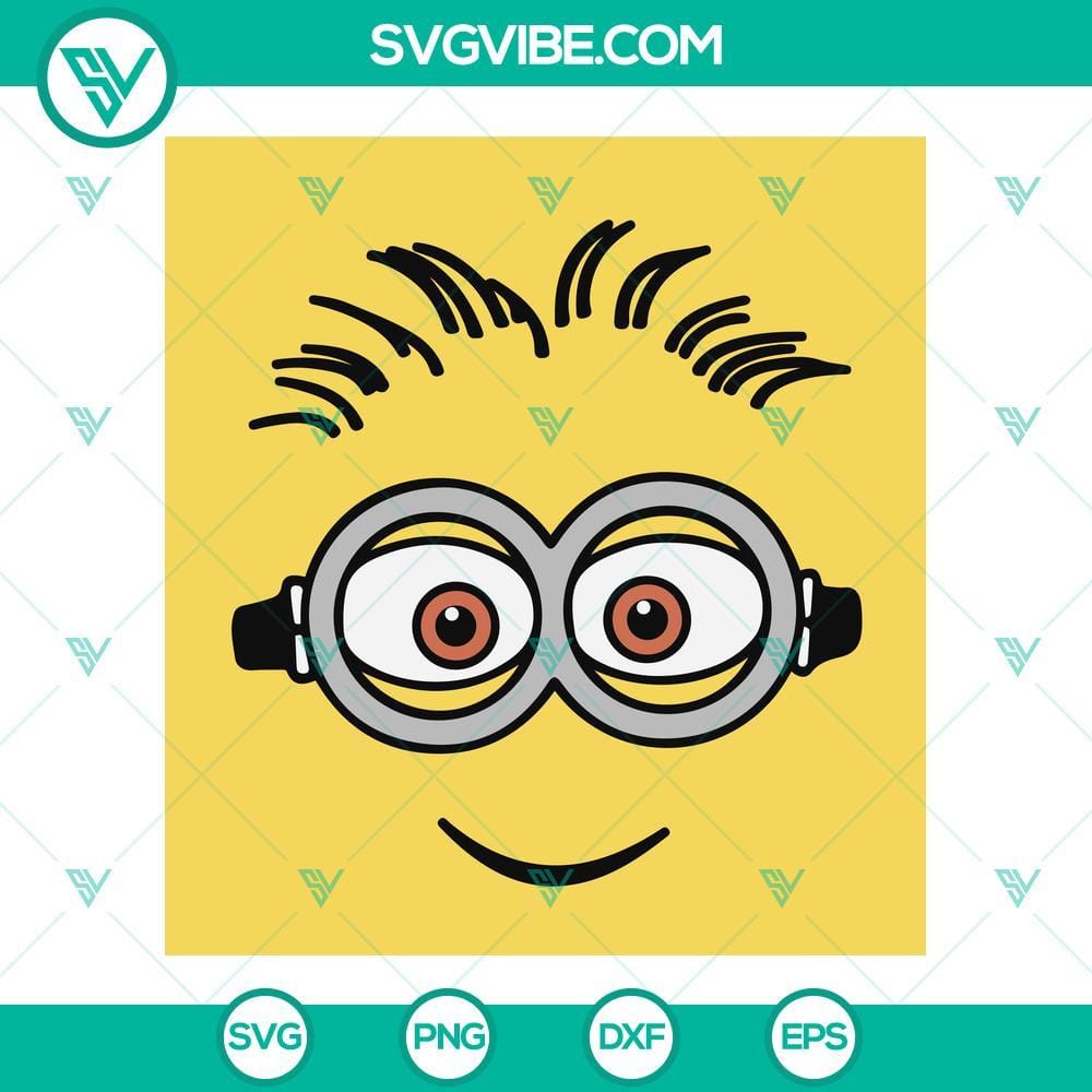 Minions Face SVG, Minions SVG Bundle, Minions SVG Cricut, Silhouette Minions face SVG files bundle for Cricut, featuring various Minions designs, perfect for crafting projects.