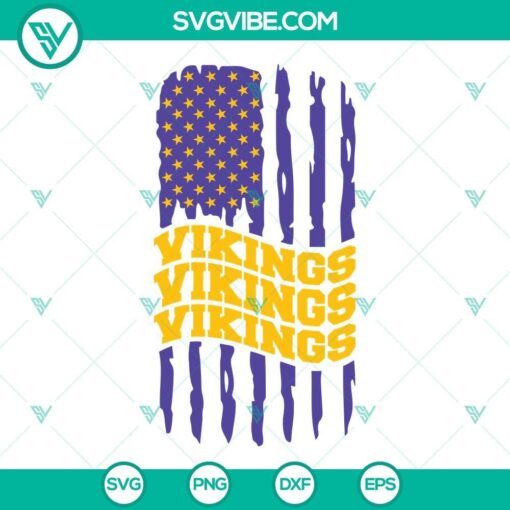 minnesota vikings american flag svg vikings football svg png dxf eps cut files 3 mockup