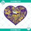 Minnesota Vikings heart Valentine PNG images in various file designs for downloading and printing.