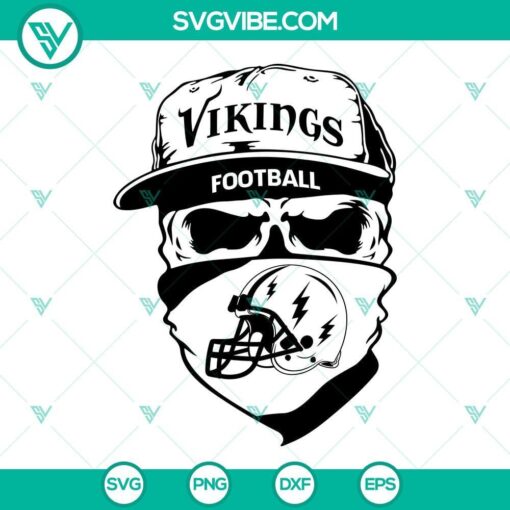 minnesota vikings skull svg vikings football svg png dxf eps cut files 10 mockup