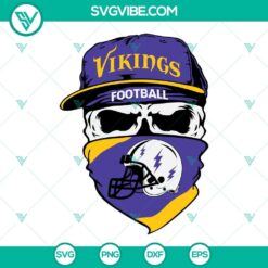 Minnesota Vikings Skull SVG Images, Vikings Football SVG Files PNG DXF EPS Cut 2