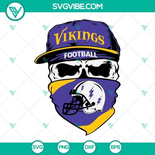 minnesota vikings skull svg vikings football svg png dxf eps cut files 7 mockup