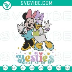 Disney Embroidery Designs, Embroidery Designs, Minnie And Daisy Bestie 14