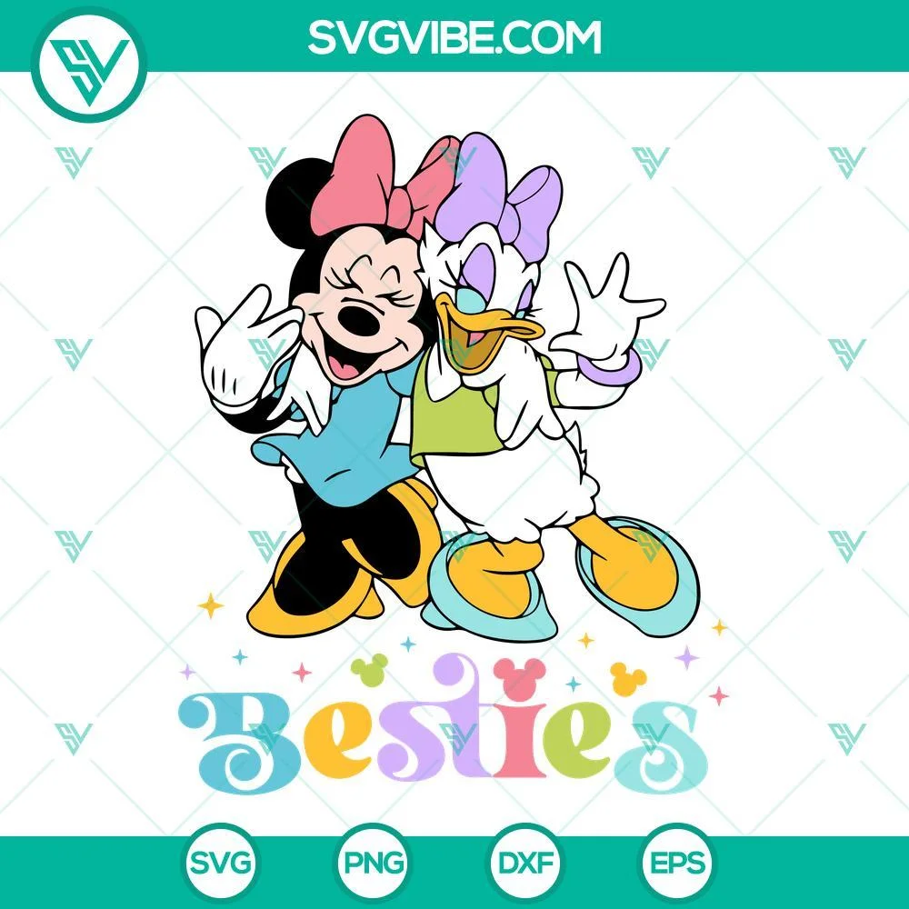 Disney, SVG Files, Minnie And Daisy Besties SVG Image, Friendship SVG Files, 1