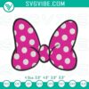 Classic Minnie Mouse bow machine embroidery design file for sewing projects like apparel and home decor.