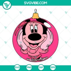 Christmas, Disney, SVG Files, Minnie Christmas Ball SVG File, Disney Christmas 2