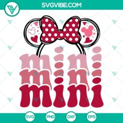 minnie ears mama mini svg bundle disney mouse mom svg disney family svg cute mothers day svg png dxf eps 8 mockup