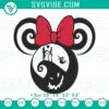 Minnie ears Nightmare Before Christmas embroidery designs featuring Jack and Sally. Detailed file for DIY projects.