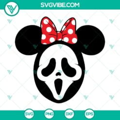 Disney, Halloween, SVG Files, Minnie Ghost Face Halloween SVG File, Ghost Face 12