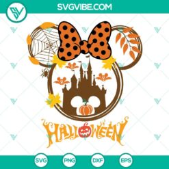 Disney, Halloween, SVG Files, Minnie Halloween Fall Pumpkin SVG File, Disney 10