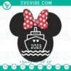 Minnie Head Cruise 2023 Machine Embroidery Designs featuring Disney Cruise Trip Pattern, perfect for Disney fans and cruise enthusiasts.