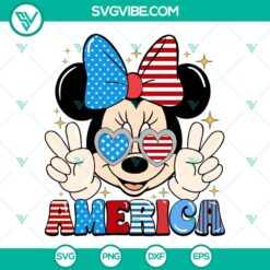 4th Of July, Disney, SVG Files, Minnie Mouse America SVG Download, Disney 2