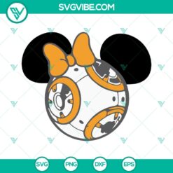 Disney, SVG Files, BB 8 Mickey Mouse Head SVG Download, Disney Star Wars SVG 3