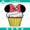Minnie Mouse cupcake digital SVG file for Cricut and Silhouette machines, PNG, DXF, EPS vector formats included.