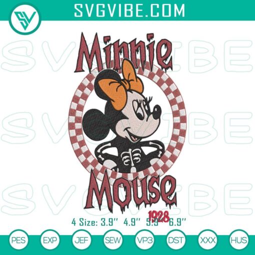 minnie mouse halloween embroidery design disney friends halloween embroidery file mockup