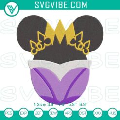 Minnie Mouse Head Evil Queen Machine Embroidery Designs, Minnie Wicked Queen File
