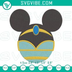 Minnie Mouse Head Princess Jasmine Machine Embroidery Designs, Minnie Aladdin Princess File