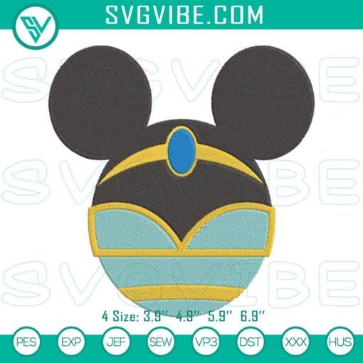 minnie mouse head princess jasmine machine embroidery designs minnie aladdin princess embroidery files mockup