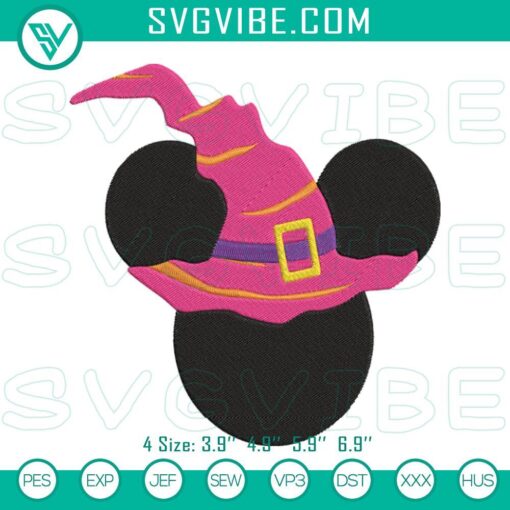 minnie mouse head witch hat embroidery designs minnie head halloween embroidery pattern files mockup