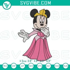 Disney Embroidery Designs, Embroidery Designs, Minnie Mouse Princess Aurora 20