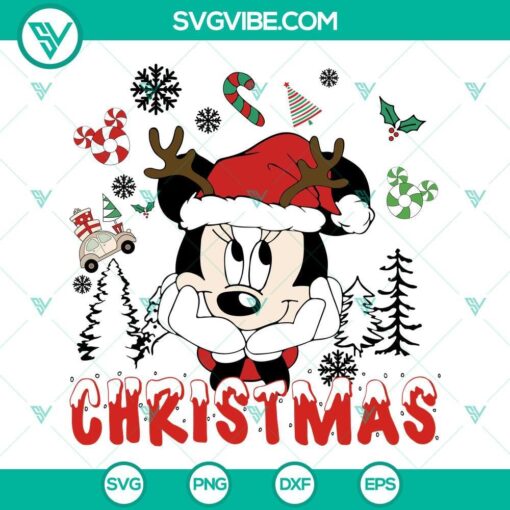 minnie mouse santa hat christmas svg disney minnie christmas svg png dxf eps files 8 mockup