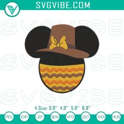 Disney Embroidery Designs, Embroidery Designs, Minnie Mouse Thanksgiving 18