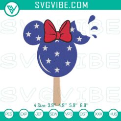 Disney Embroidery Designs, Embroidery Designs, Minnie Mouse USA Flag Ice Cream 15