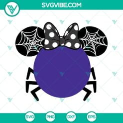 Disney, Halloween, SVG Files, Minnie Spider Halloween SVG File, Minnie Mouse 2