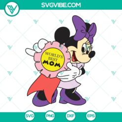 Disney, Mothers Day, SVG Files, Minnie World’s Best Mom SVG Image, Minnie 22