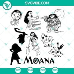 Disney, SVG Files, Moana SVG Image Bundle, Moana Silhouette SVG File, Baby 3