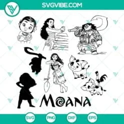 Disney, SVG Files, Moana SVG Image Bundle, Moana Silhouette SVG File, Baby 2