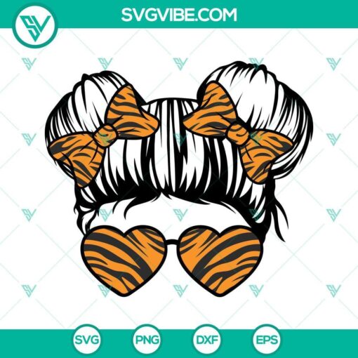 mom life kid life tiger print bandana sunglasses svg tiger mom life svg messy bun mom life svg kid life svg 10 mockup