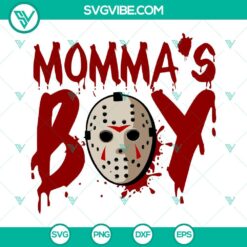 Halloween, SVG Files, Momma’s Boy Jason Voorhees SVG Download PNG DXF EPS Cut 24