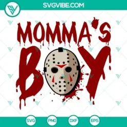 Halloween, SVG Files, Momma’s Boy Jason Voorhees SVG Download PNG DXF EPS Cut 2