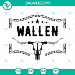 Musics, SVG Files, Morgan Wallen SVG Download, Wallen All Black Bullskull SVG 5