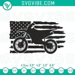 American Embroidery Designs, Embroidery Designs, Motocross American Flag 6