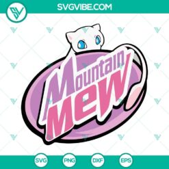 Anime, SVG Files, Mountain Mew SVG File, Mewtwo Pokemon SVG Download PNG EPS 2