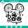 Disney Halloween SVG featuring Mouse Ears and "Boo" text. Perfect for festive projects. Download now!