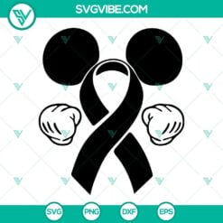 Cancer, Disney, SVG Files, Mouse Ears No One Fights Alone Cancer Awareness SVG 21