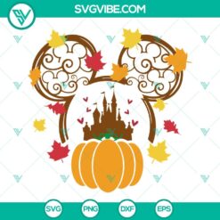 Disney, Fall, SVG Files, Mouse Head Fall Pumpkin SVG File For Cricut, Hello 11