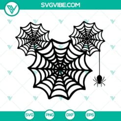 Disney, Halloween, SVG Files, Mouse Spider Web Halloween SVG File, Halloween 15