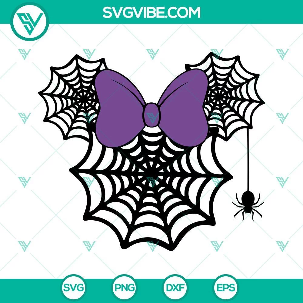 Disney, Halloween, SVG Files, Mouse Spider Web Halloween SVG File, Halloween 2