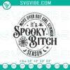 Spooky Bitch Season Halloween embroidery designs on display.